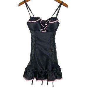 Victoria’s Secret Sexy Little Things Chemise Baby Doll Black Size 34‎ C